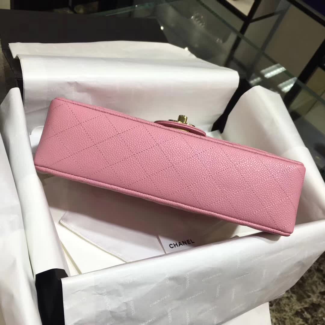 Chanel 香奈儿 Classic Flap 鱼子酱 桃粉 25cm 金