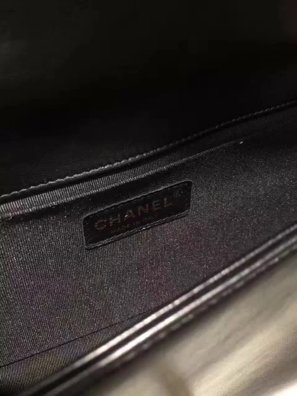 厂家直销 Chanel 香奈儿 Leboy  羊皮 黑色 25cm 古金五金