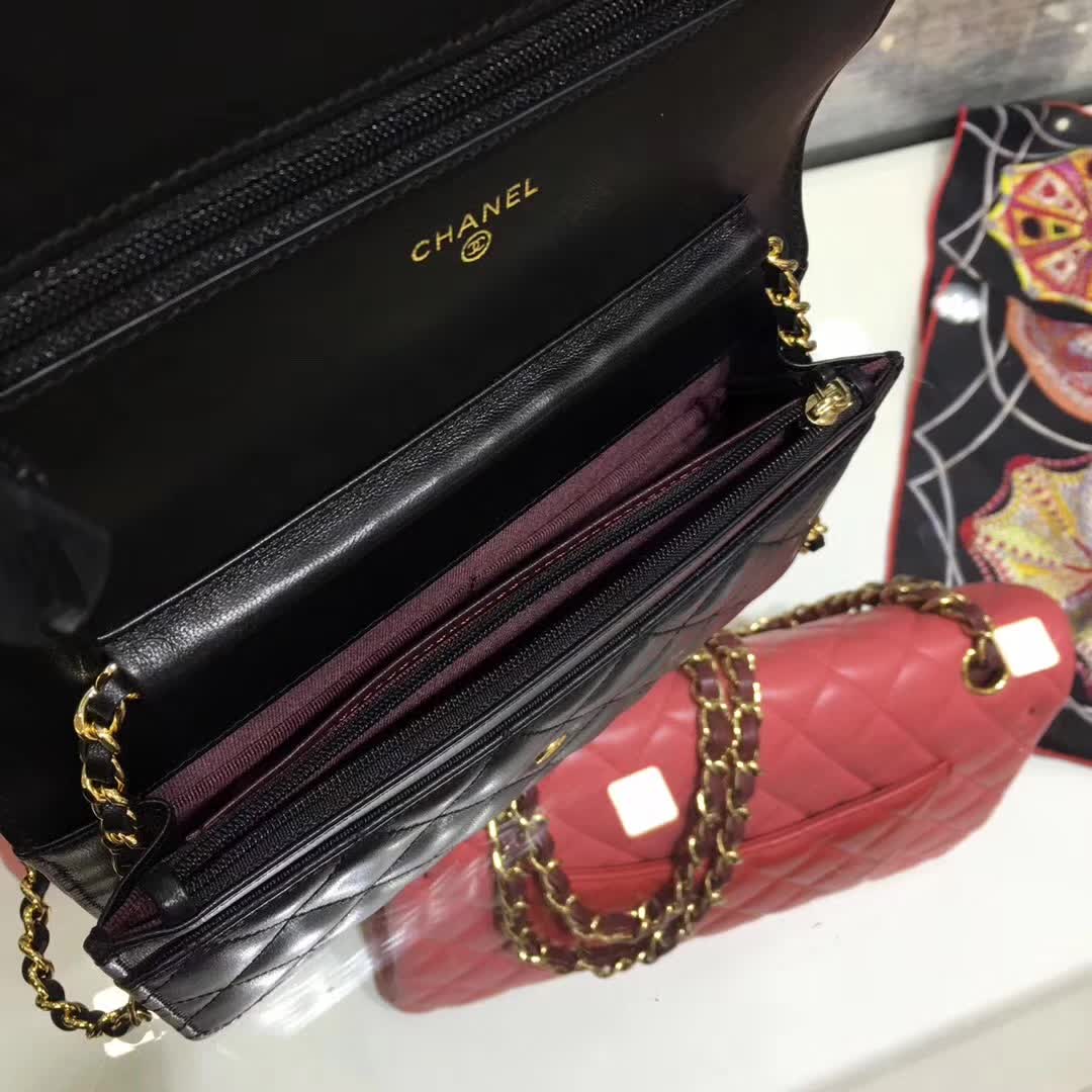 Chanel 香奈儿 WOC 小羊皮 金扣 现货 诚招代理