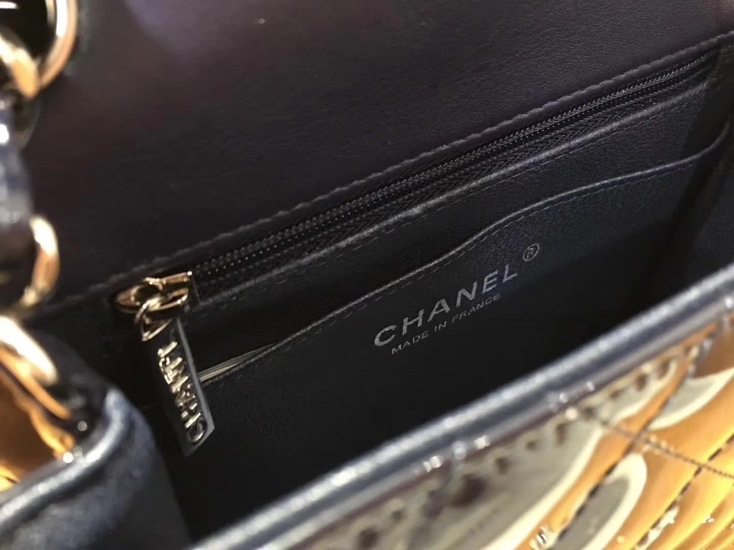 Chanel 香奈儿 Classic Flap 漆皮 宝石蓝 17cm  银