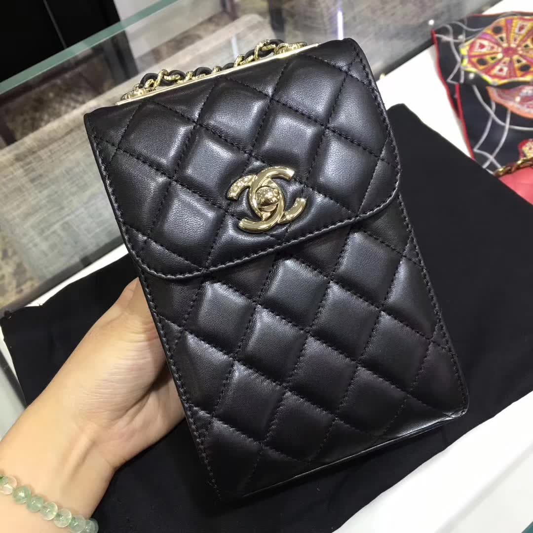 Chanel 香奈儿 手机包 羊皮 广州白云皮具城 一件代发