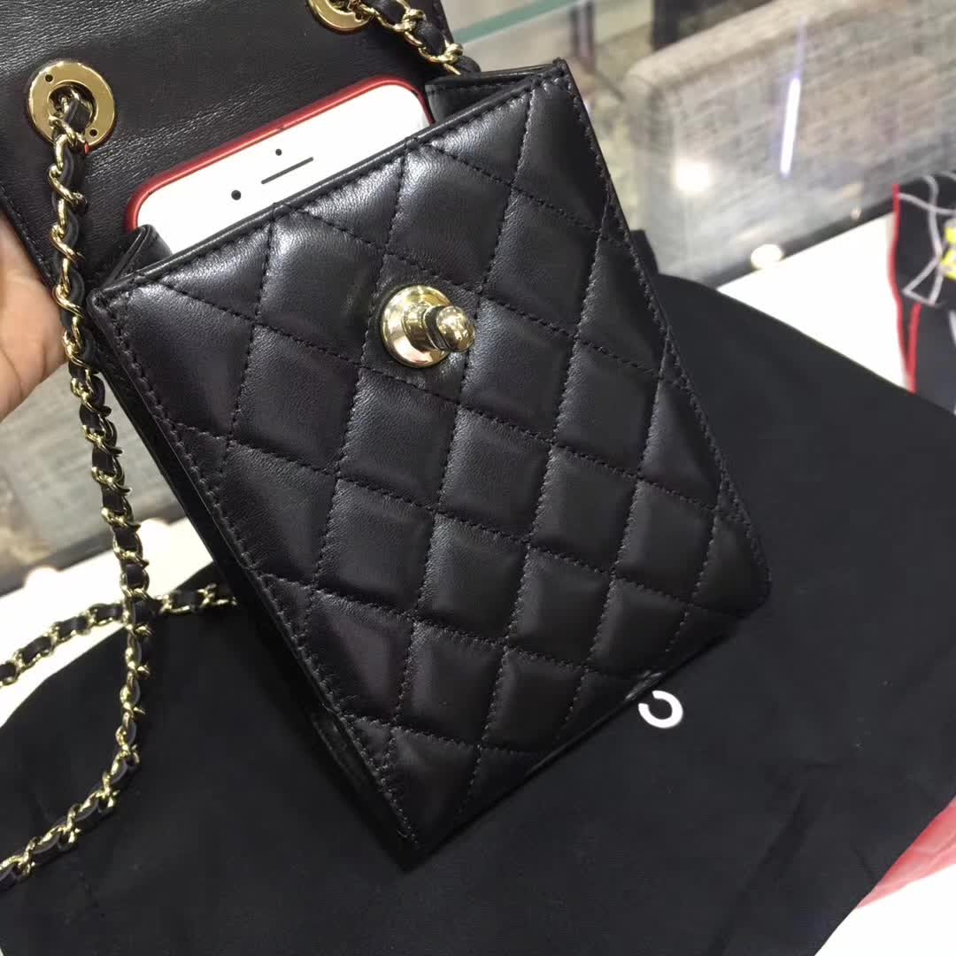 Chanel 香奈儿 手机包 羊皮 广州白云皮具城 一件代发