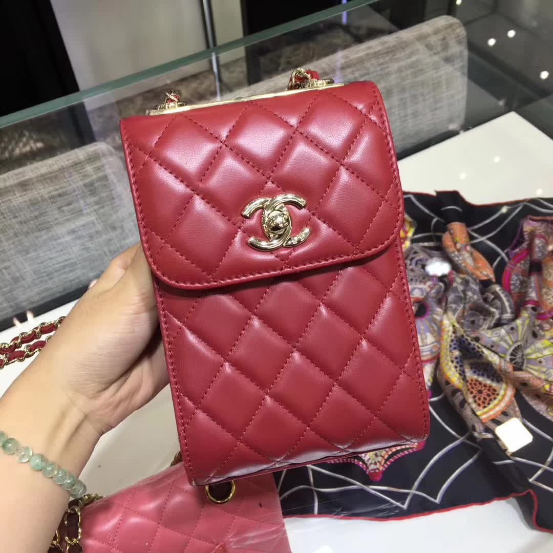 Chanel 香奈儿 手机包 羊皮 广州白云皮具城 一件代发