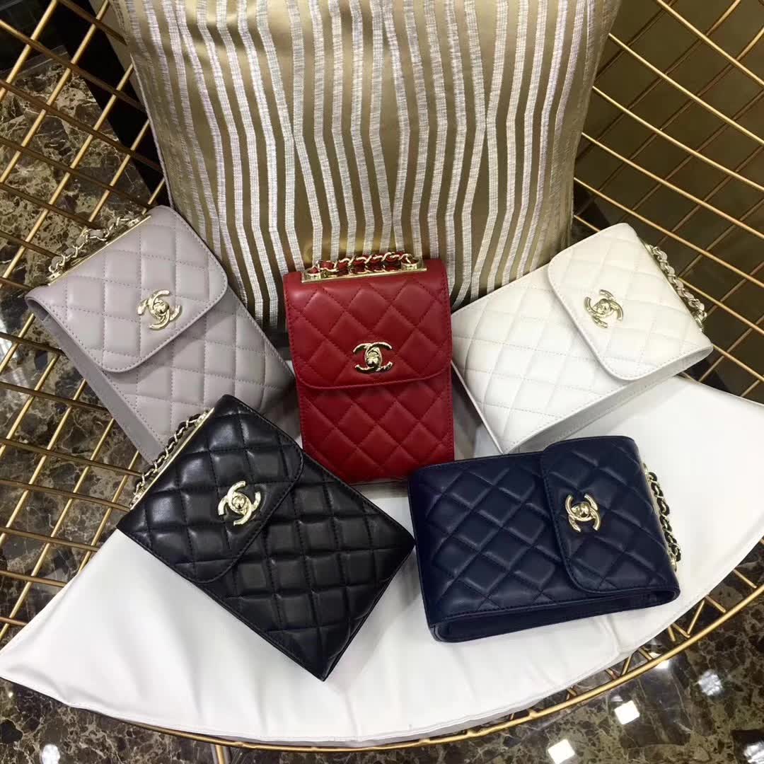 Chanel 香奈儿 手机包 羊皮 广州白云皮具城 一件代发