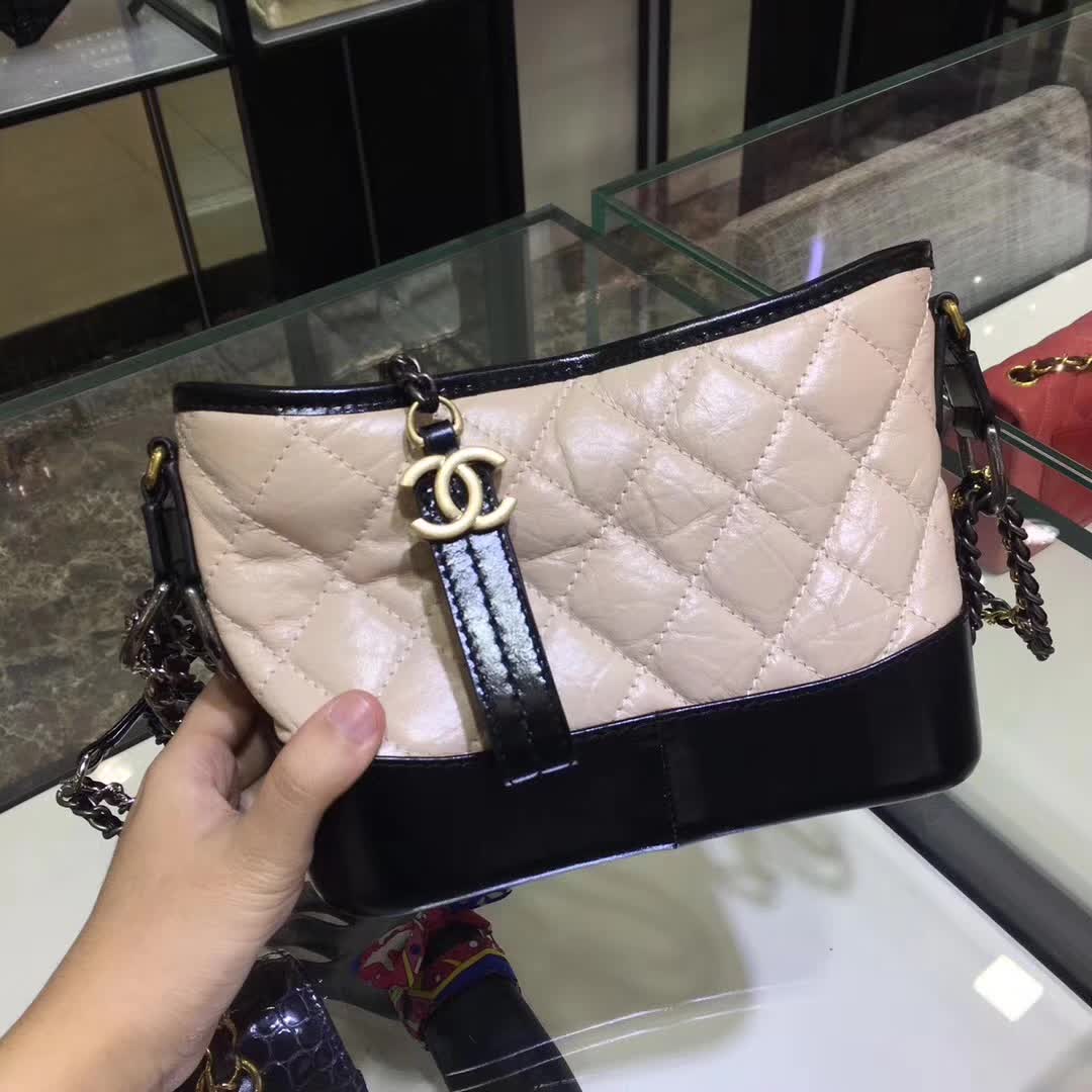 Chanel 香奈儿 流浪包 20cm 杏色 厂家直销 广州白云皮具城