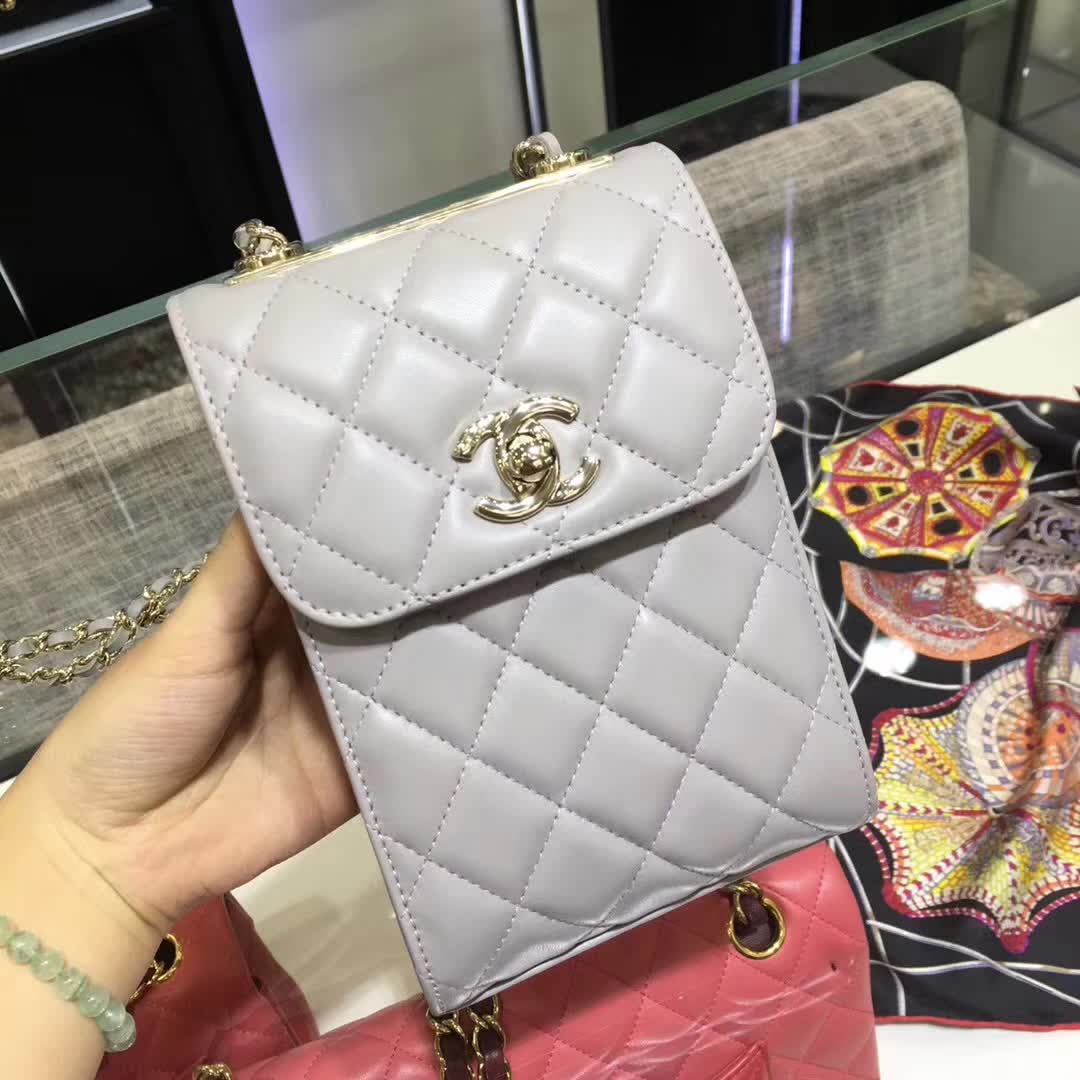 Chanel 香奈儿 手机包 羊皮 广州白云皮具城 一件代发