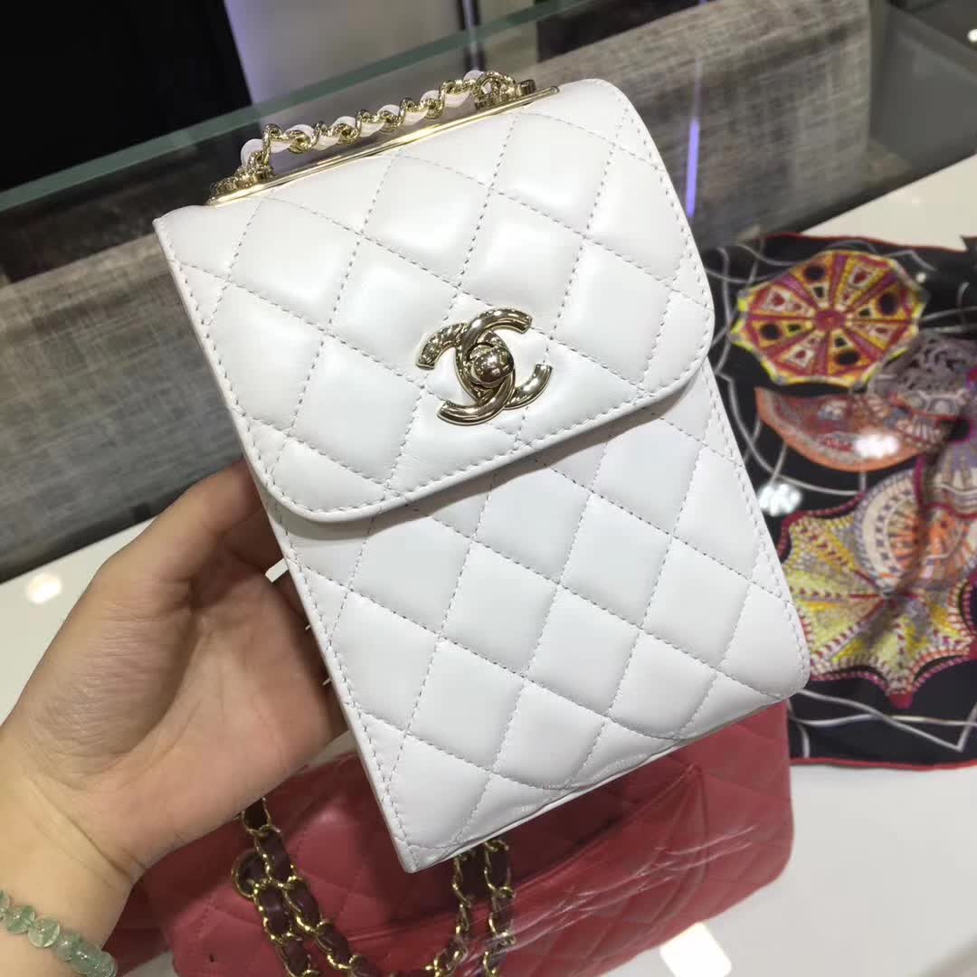 Chanel 香奈儿 手机包 羊皮 广州白云皮具城 一件代发