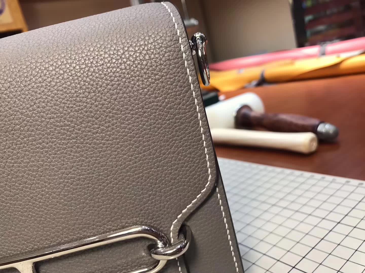 Hermes Roulis mini 19 8f 银锡灰 锡器灰 etain 爱马仕官网同步 专柜断货颜色