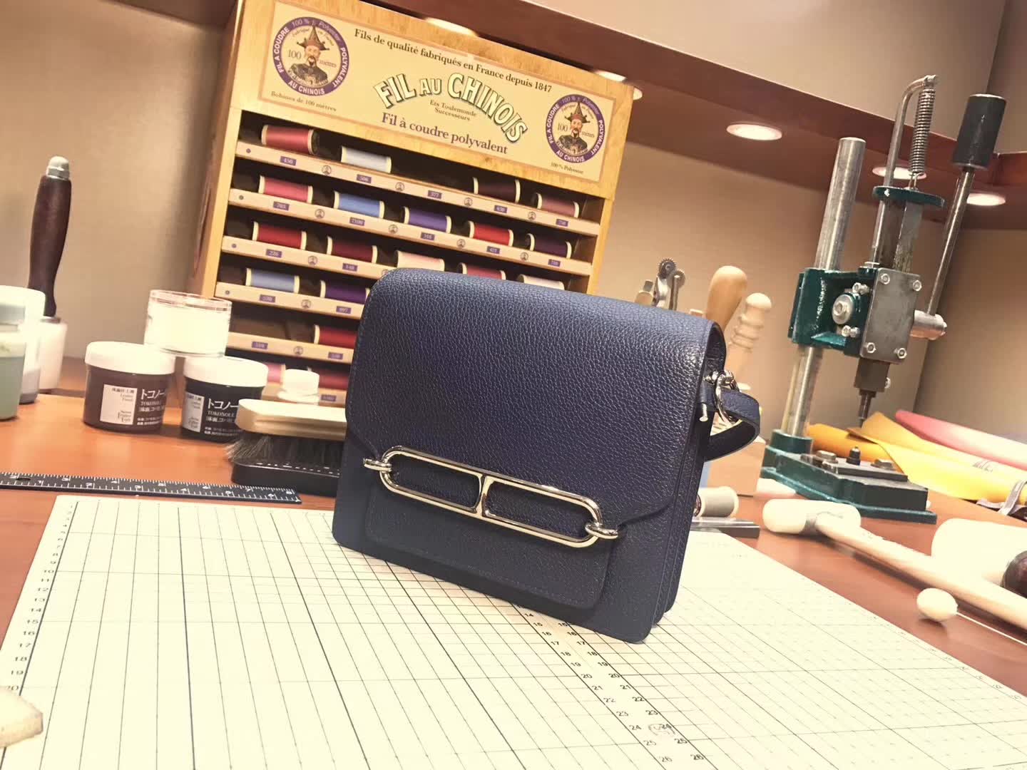 Hermes Roulis mini 19 风暴蓝 爱马仕官网同步 专柜断货颜色