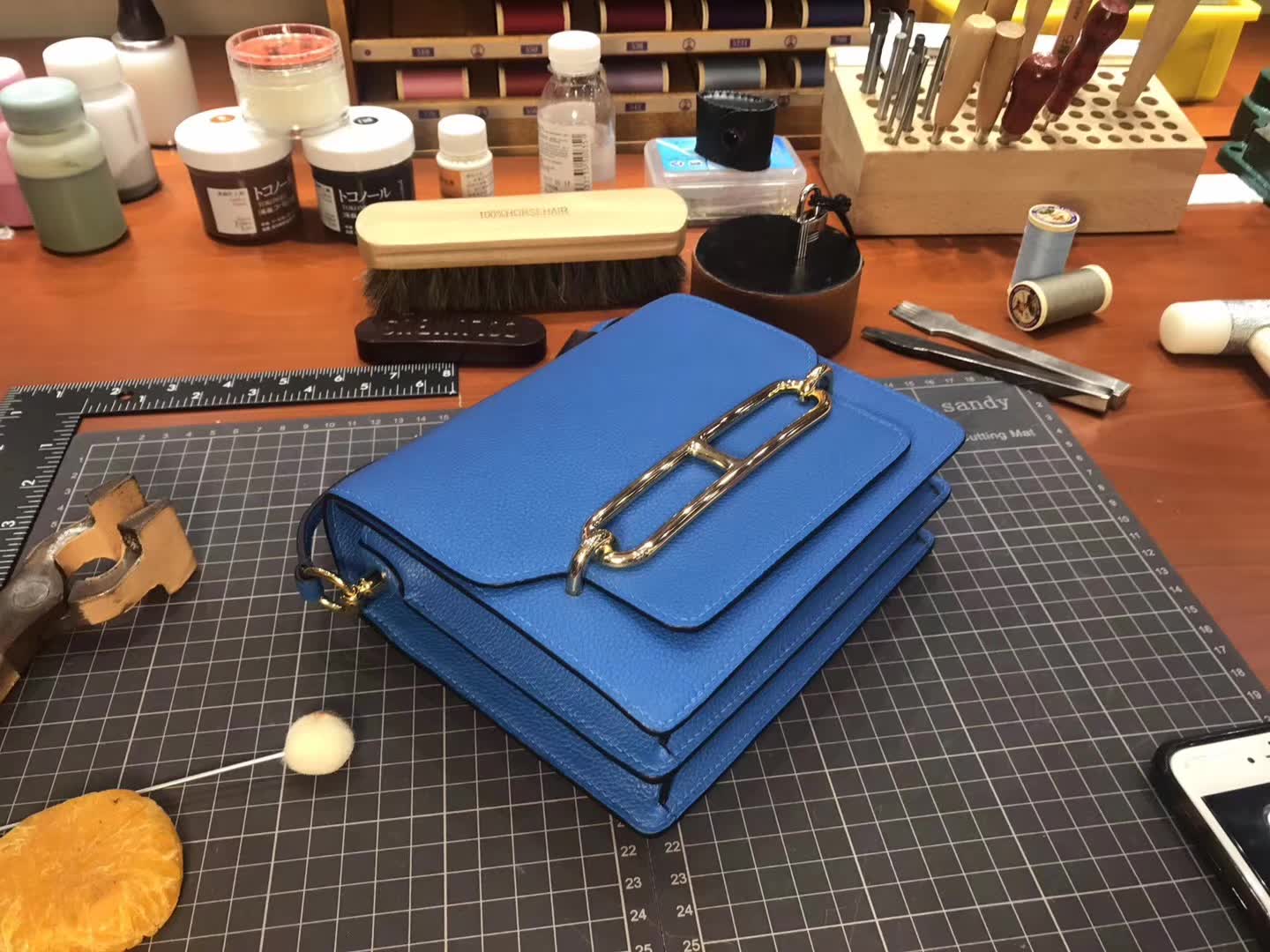 Hermes Roulis mini 19  blue agate 玛瑙蓝 r2  爱马仕官网同步 专柜断货颜色