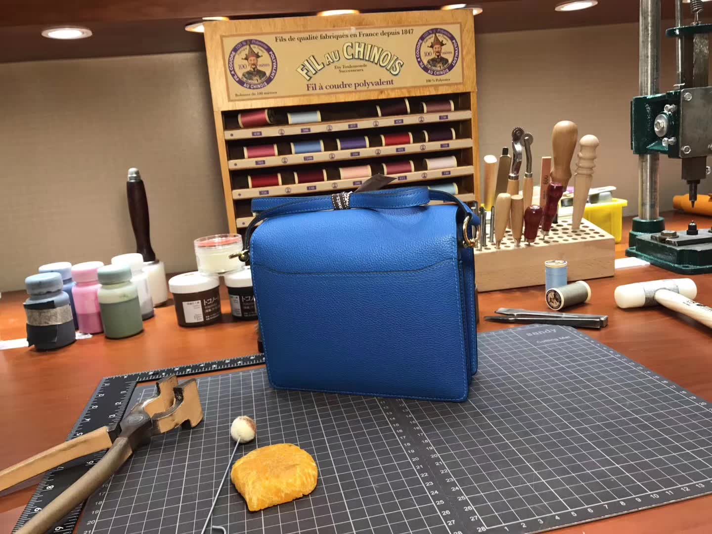 Hermes Roulis mini 19  blue agate 玛瑙蓝 r2  爱马仕官网同步 专柜断货颜色