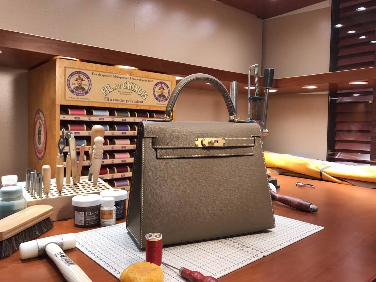 大象灰 CK18 Etoupe Kelly  28CM 现货系列 配全套专柜原版包装