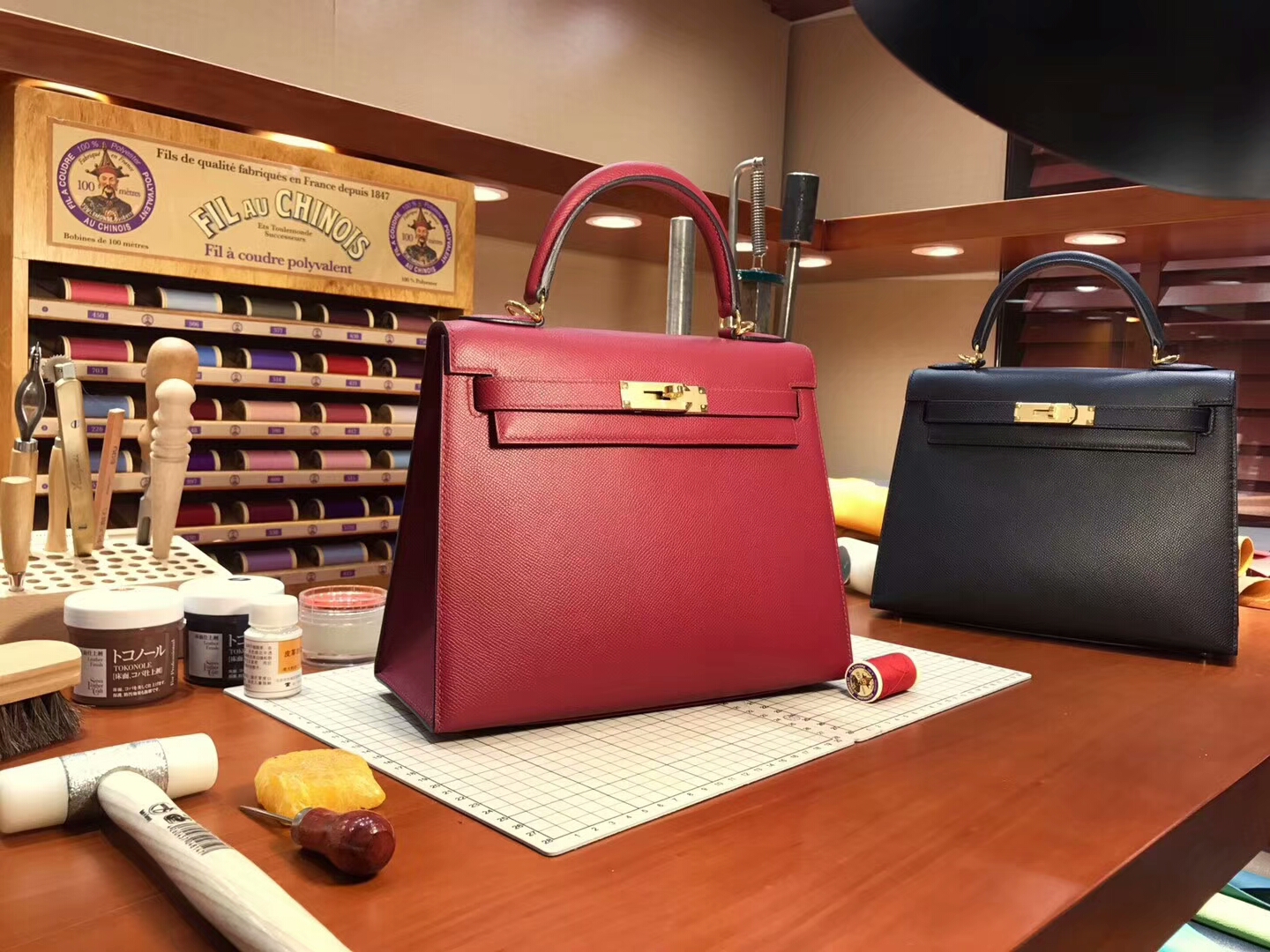 Kelly  28CM 现货系列 配全套专柜原版包装 H红 Rouge H