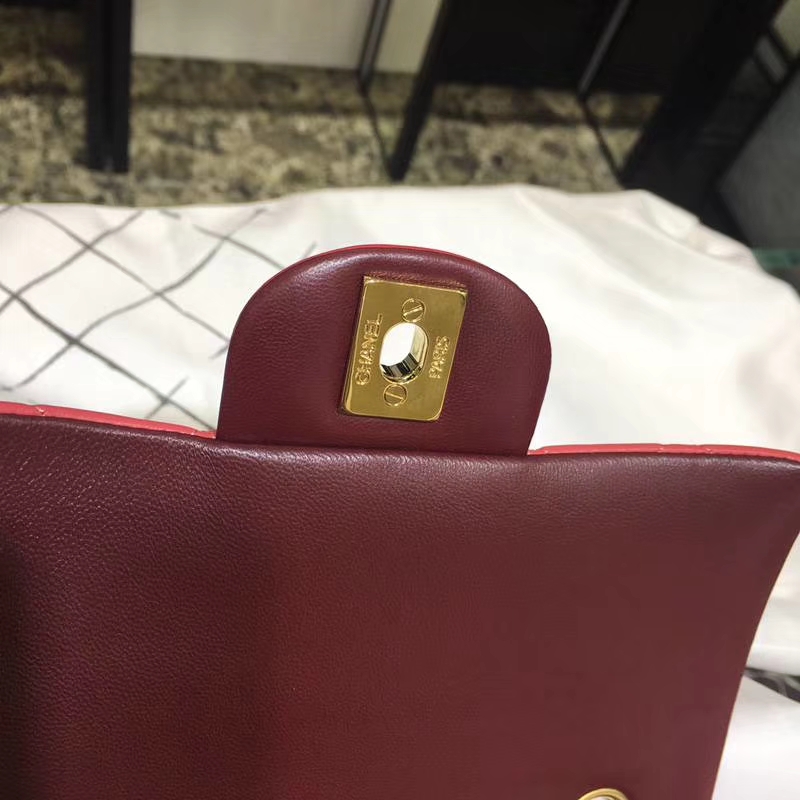 CHANEL 小香 Classic Flap Bag  进口小羊皮 20cm 感受细节 感受工艺 拼色 金扣