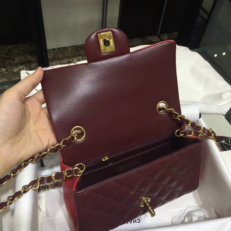 CHANEL 小香 Classic Flap Bag  进口小羊皮 20cm 感受细节 感受工艺 拼色 金扣