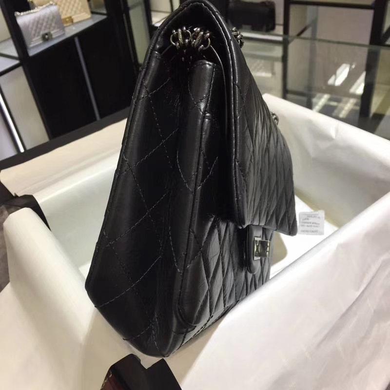 Chanel 香奈儿 经典2.55 复刻皮 黑色 古银 现货