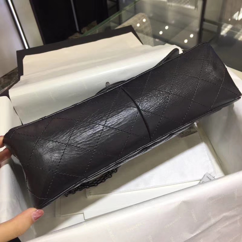 Chanel 香奈儿 经典2.55 复刻皮 黑色 古银 现货