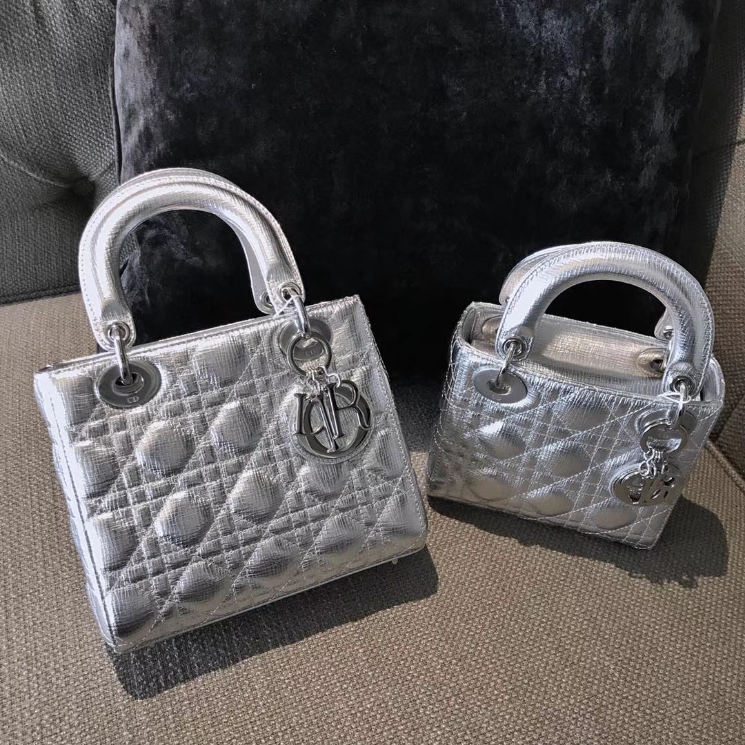 Dior 迪奥 四格戴妃包 金银扣 进口小羊皮 意大利原厂皮料