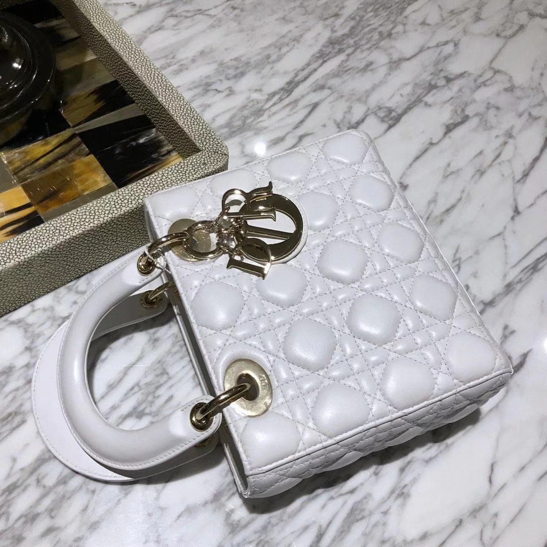 Dior 迪奥 四格戴妃包 金扣 进口小羊皮 意大利原厂皮料