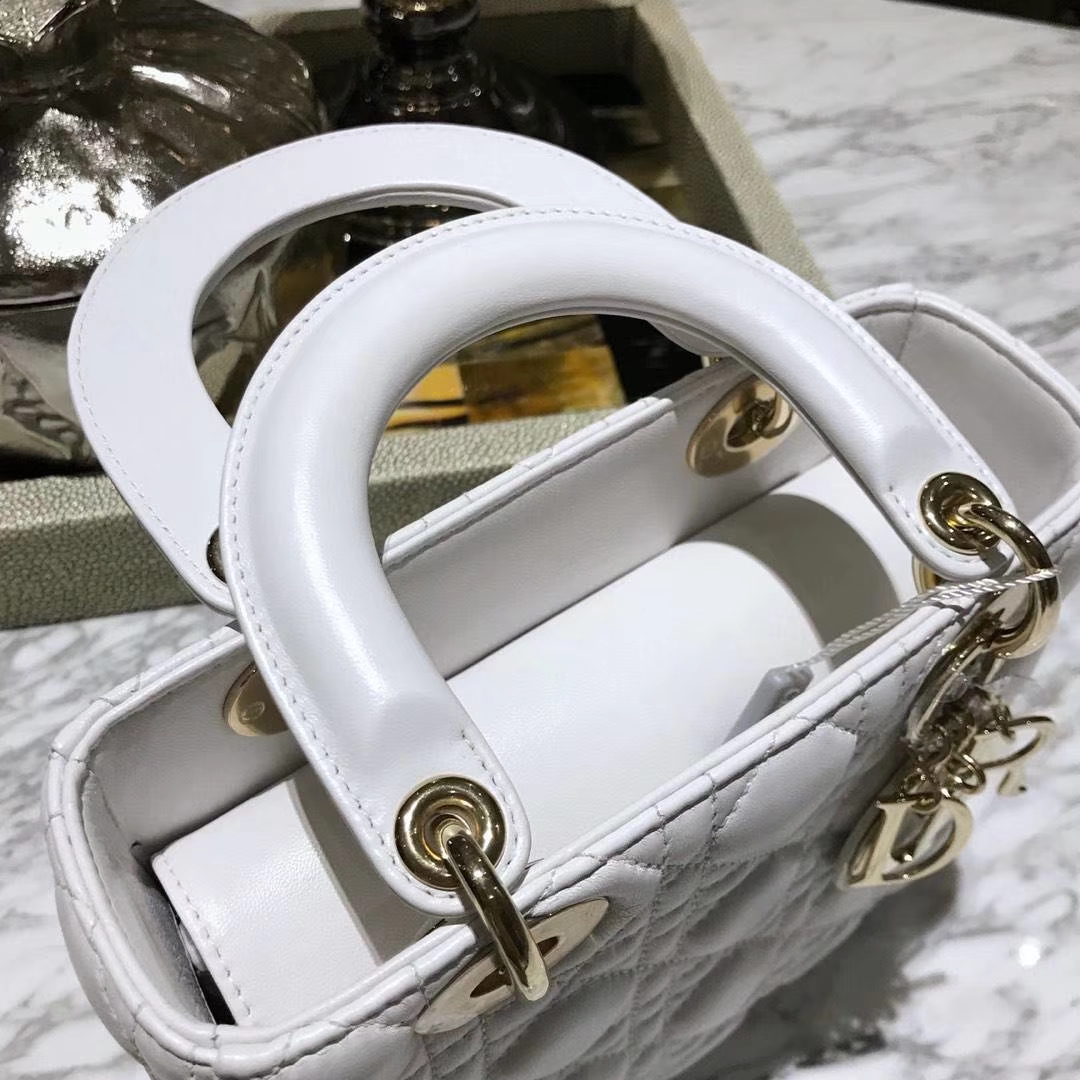 Dior 迪奥 四格戴妃包 金扣 进口小羊皮 意大利原厂皮料