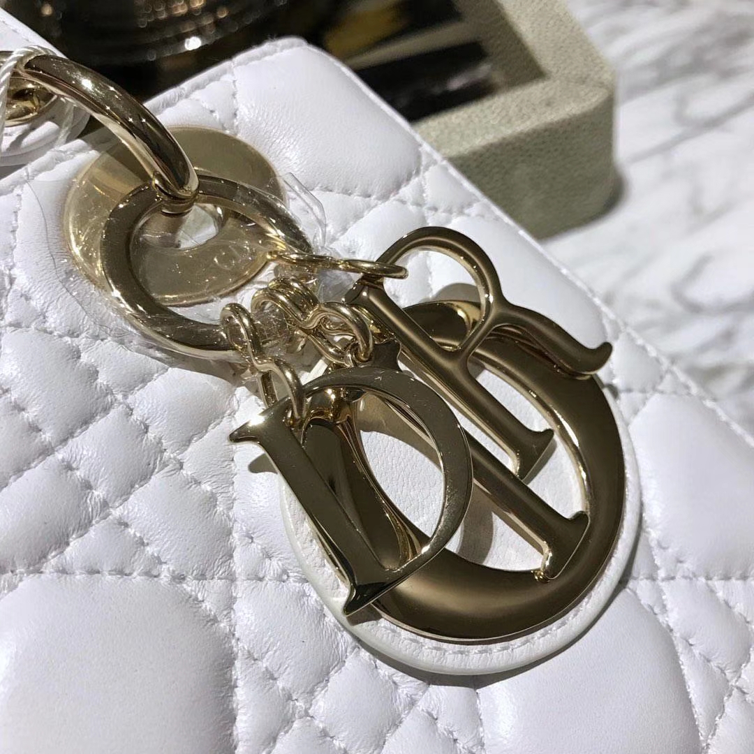 Dior 迪奥 四格戴妃包 金扣 进口小羊皮 意大利原厂皮料