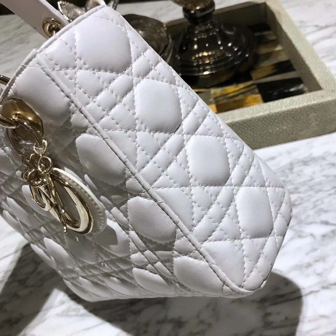 Dior 迪奥 四格戴妃包 金扣 进口小羊皮 意大利原厂皮料