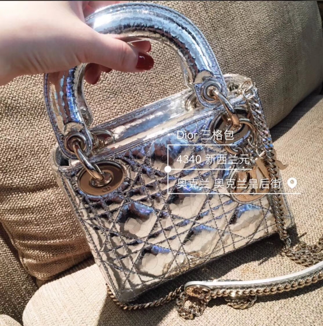Dior 迪奥 小号戴妃  200%推荐明星款 全部原厂正品皮料制作  银色 金色 黑色 都可以预定