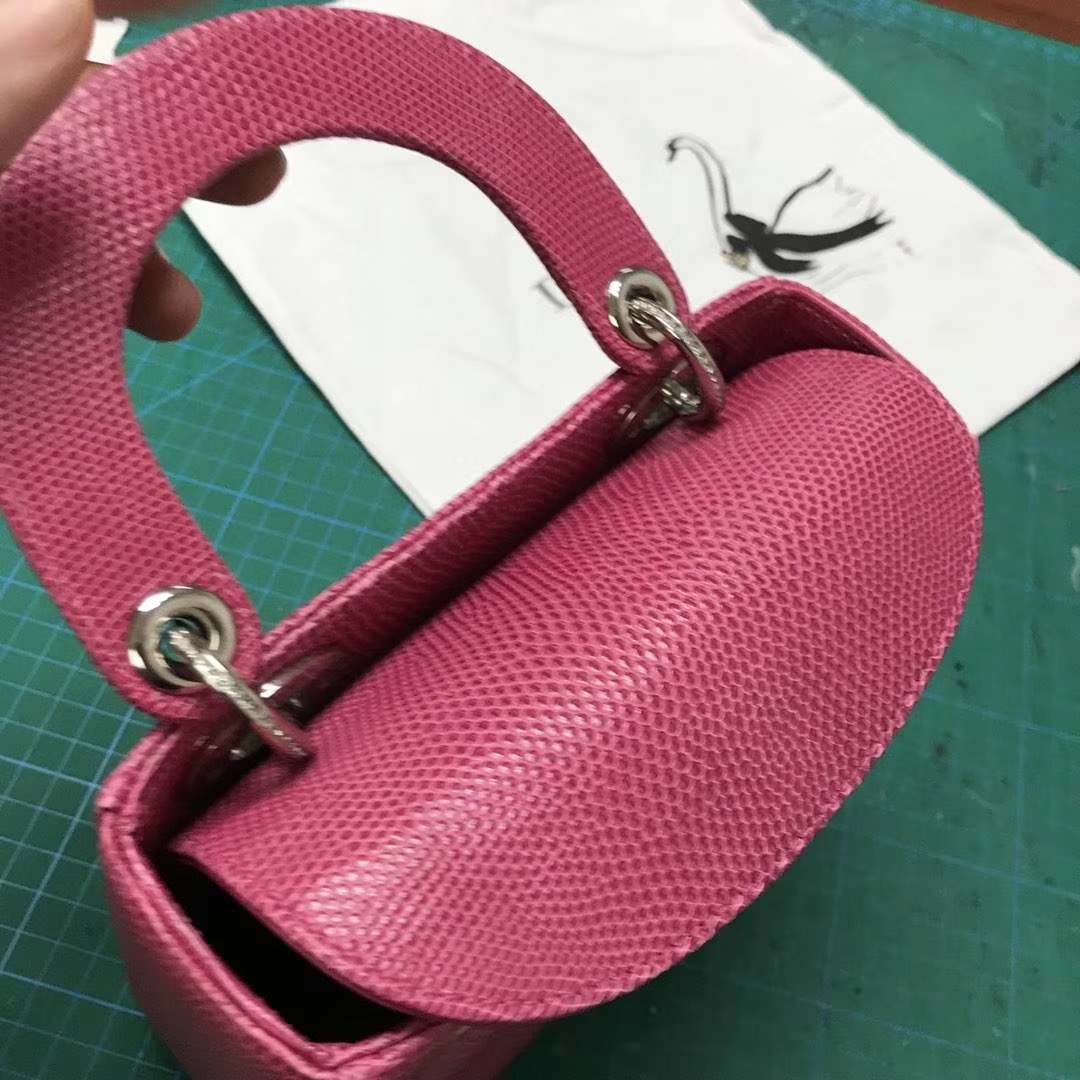 原版钻石扣 三格17cm Lizard 蜥蜴皮 特殊蜥蜴皮 Dior戴妃定制