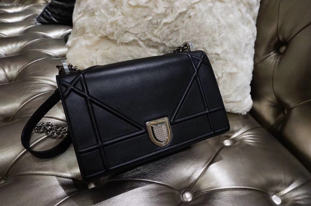 Dior 腾格纹 黑色 牛皮 25cm 专柜同步 