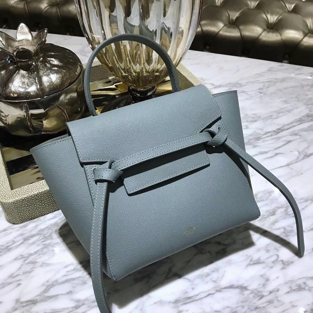 Celine 鲶鱼包mini 20cm  新色来袭 亚麻蓝 专柜新色