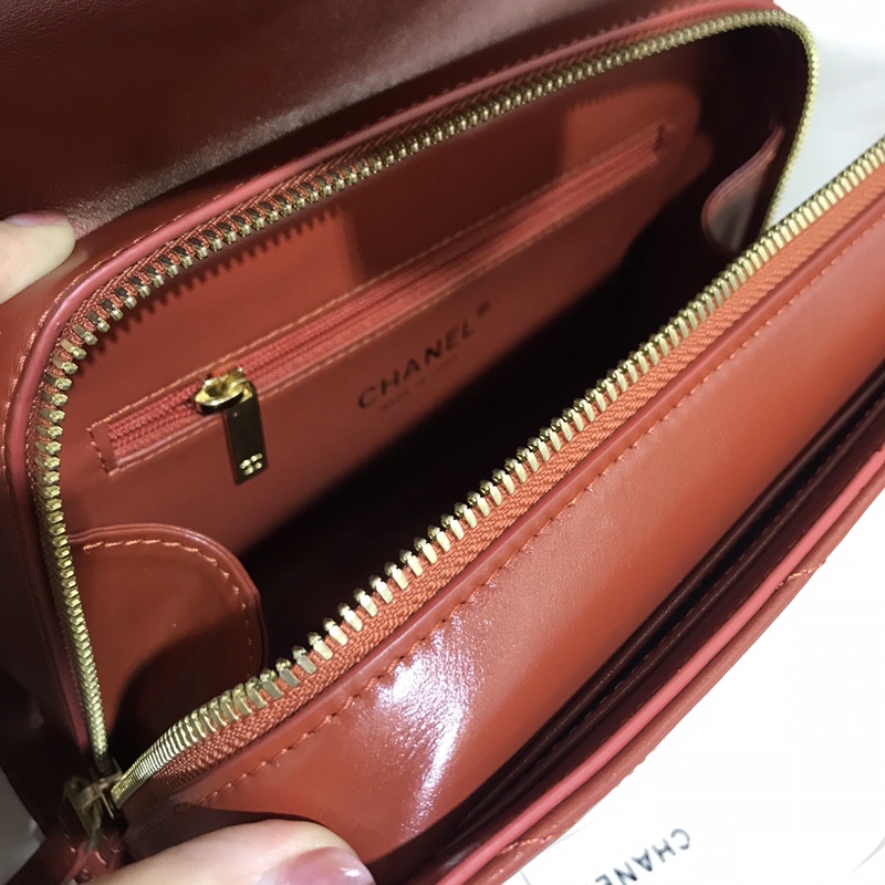 Chanel 香奈儿  2018巴黎汉堡系列 进口牛皮 斜跨包 中号16x7x23cm