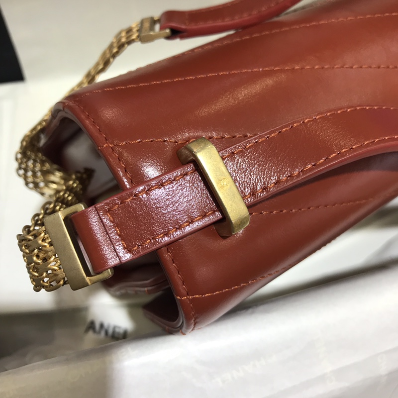 Chanel 香奈儿  2018巴黎汉堡系列 进口牛皮 斜跨包 中号16x7x23cm