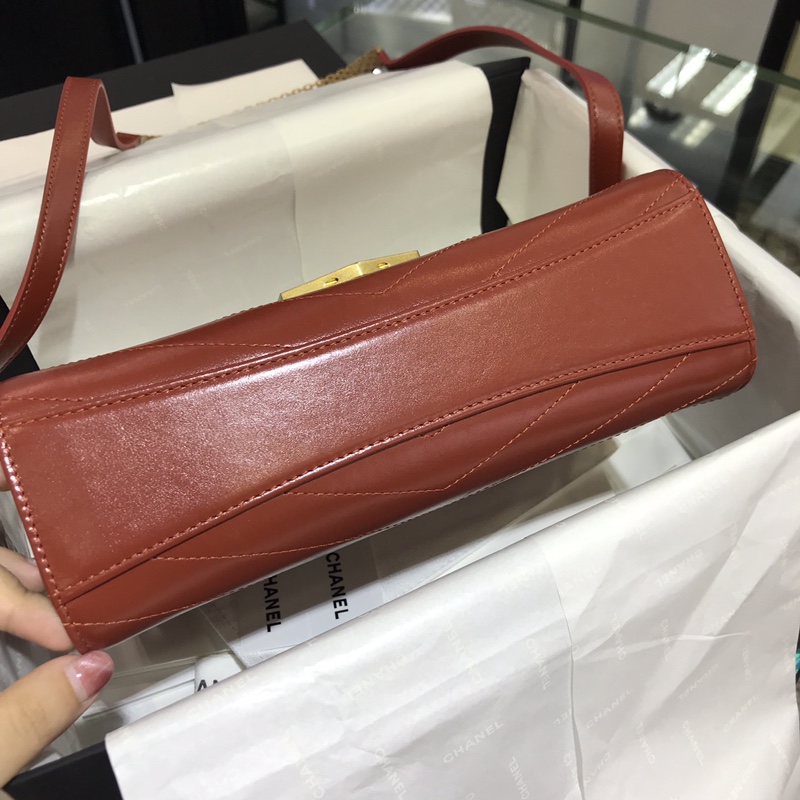 Chanel 香奈儿  2018巴黎汉堡系列 进口牛皮 斜跨包 中号16x7x23cm