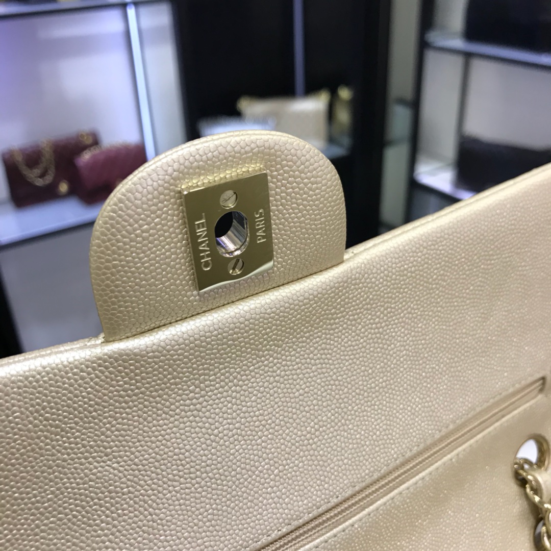 CF 小香最经典系列 小鱼子酱 香槟金色配玫瑰金五金 中号25cm 现货 