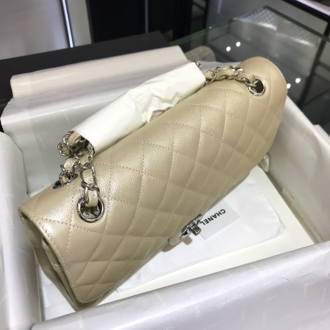 CF 小香 最经典系列 小鱼子酱 香槟金色配上银色五金 中号25cm 现货