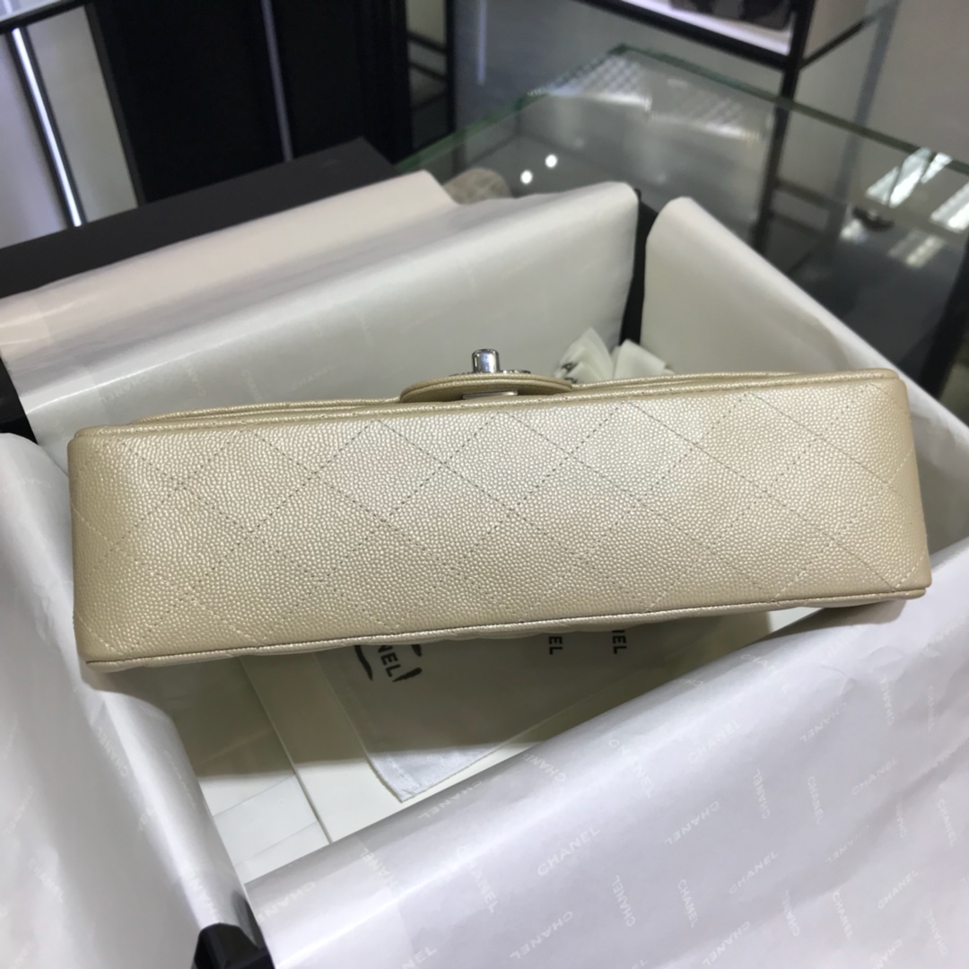 CF 小香 最经典系列 小鱼子酱 香槟金色配上银色五金 中号25cm 现货