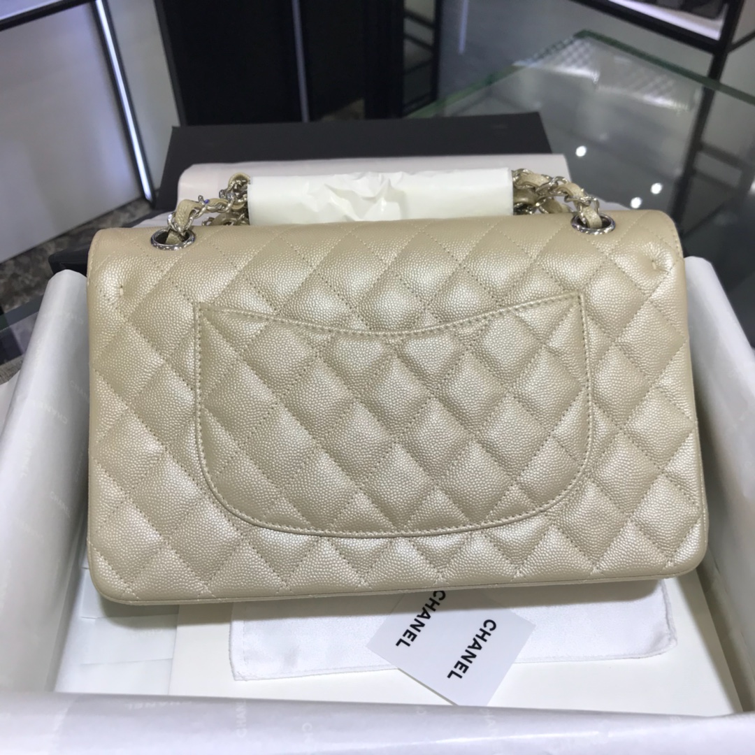 CF 小香 最经典系列 小鱼子酱 香槟金色配上银色五金 中号25cm 现货