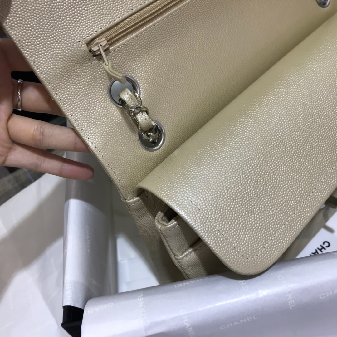 CF 小香 最经典系列 小鱼子酱 香槟金色配上银色五金 中号25cm 现货