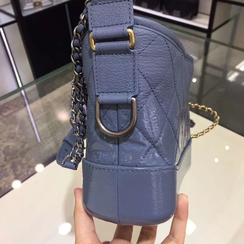 Gabrielle 进口山羊皮 雾霾蓝色 20cm 渐变皮 专柜同步更新