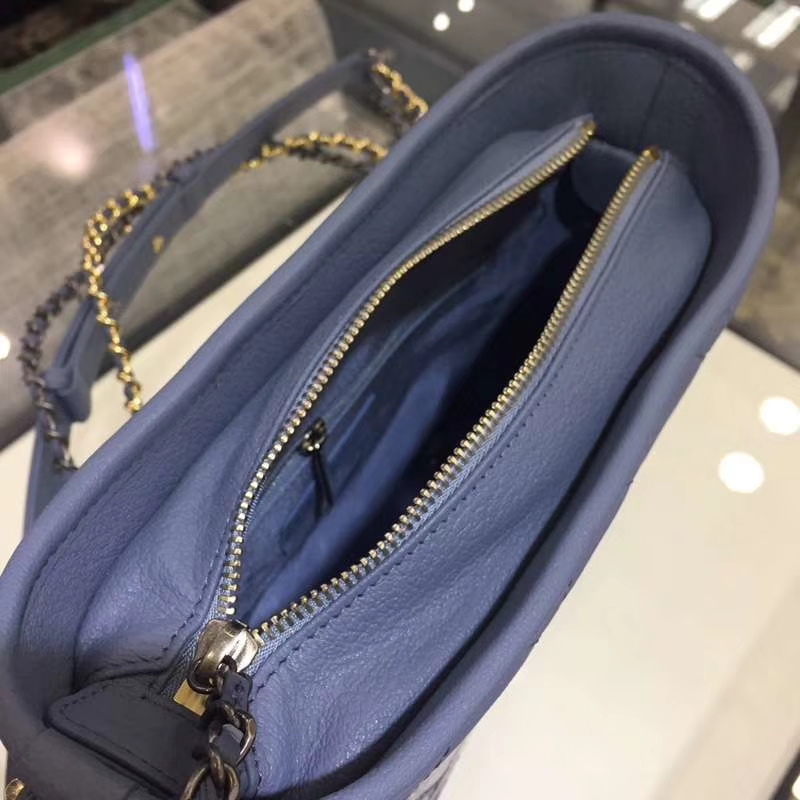Gabrielle 进口山羊皮 雾霾蓝色 20cm 渐变皮 专柜同步更新