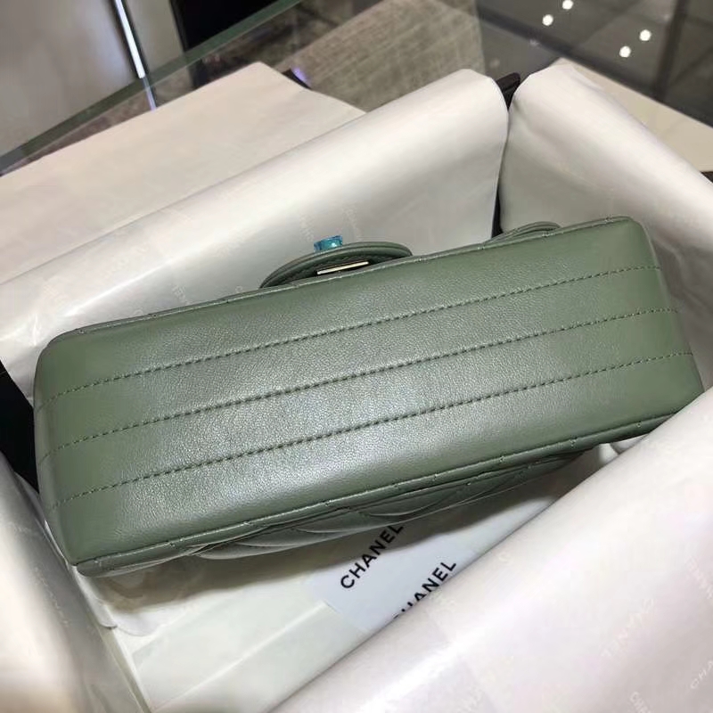 Chanel 香奈儿 V字绣 希腊绿 20cm 超美 少量现货 怀旧金