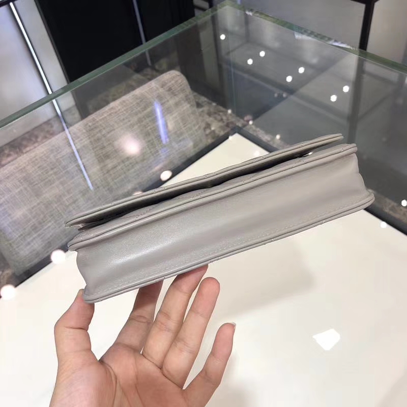 Chanel 香奈儿 WOC 小羊皮 20cm 金链 大象灰 现货