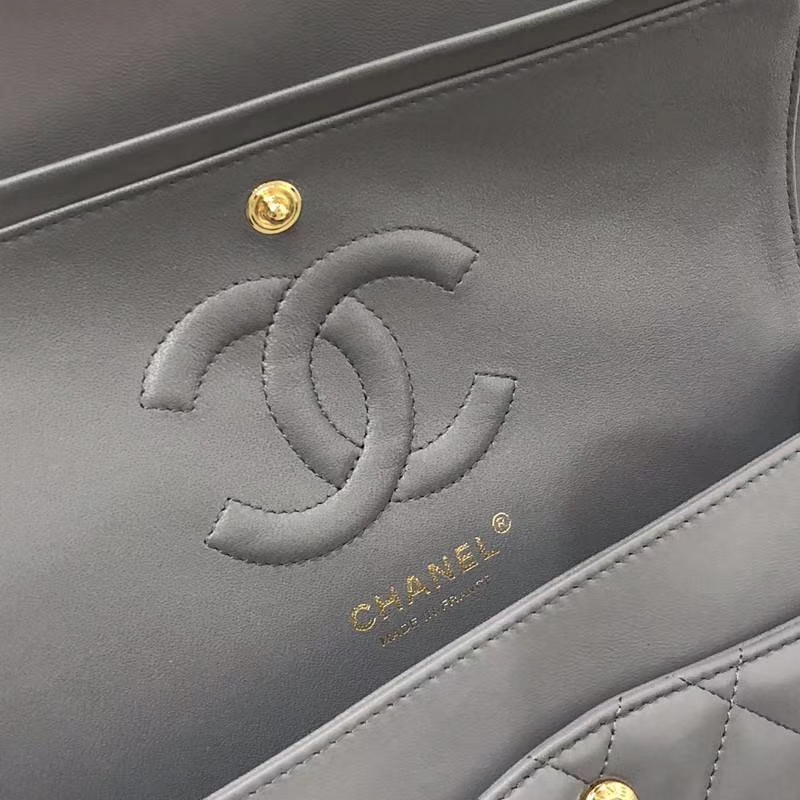 Chanel 香奈儿 Classic Flap Bag 进口小羊皮 25cm 现货 锡器灰 金扣