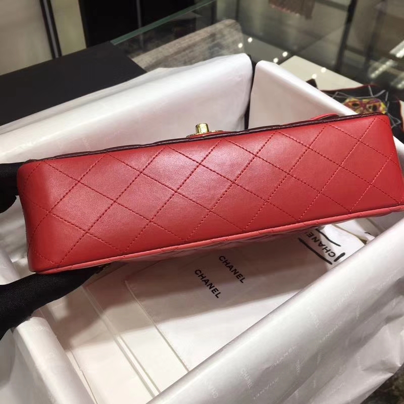 Chanel 香奈儿 Classic Flap Bag 进口小羊皮 25cm 现货 拼色 金扣