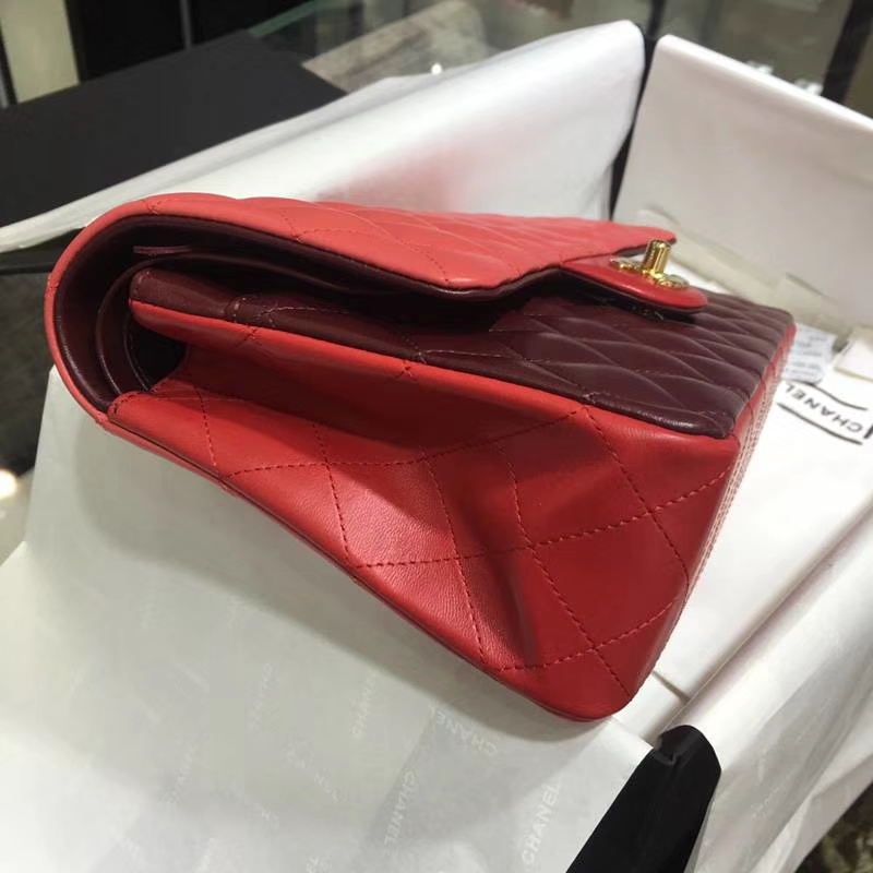 Chanel 香奈儿 Classic Flap Bag 进口小羊皮 25cm 现货 拼色 金扣
