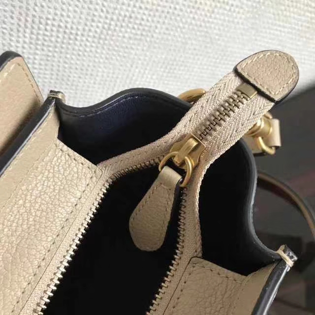 Celine 思琳 笑脸包 20cm 荔枝纹牛皮 大象灰拼玛瑙兰 拼色实拍