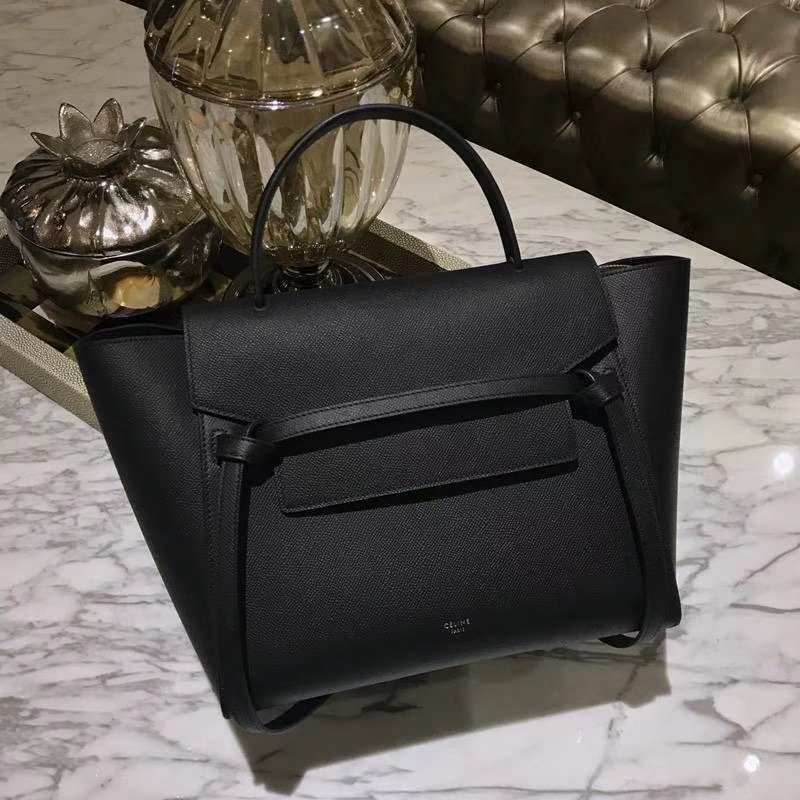 Celine 鲶鱼包 24-27cm 经典黑 现货秒发 掌纹皮 进口原厂皮