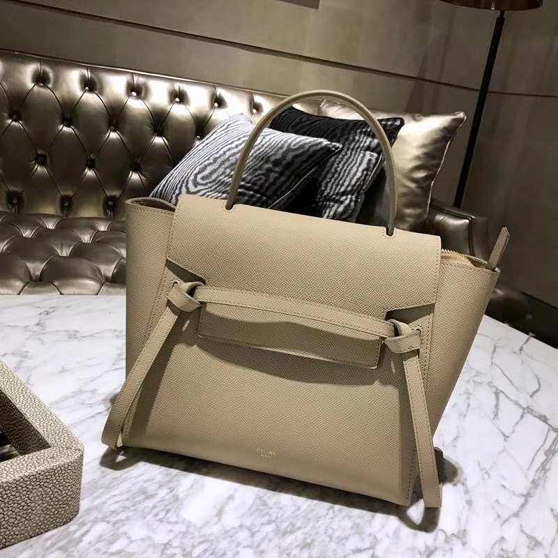 Celine  鲶鱼包（24cm～27cm）风衣灰实拍  法国  进口掌纹牛皮    原装YKK钢扣拉链