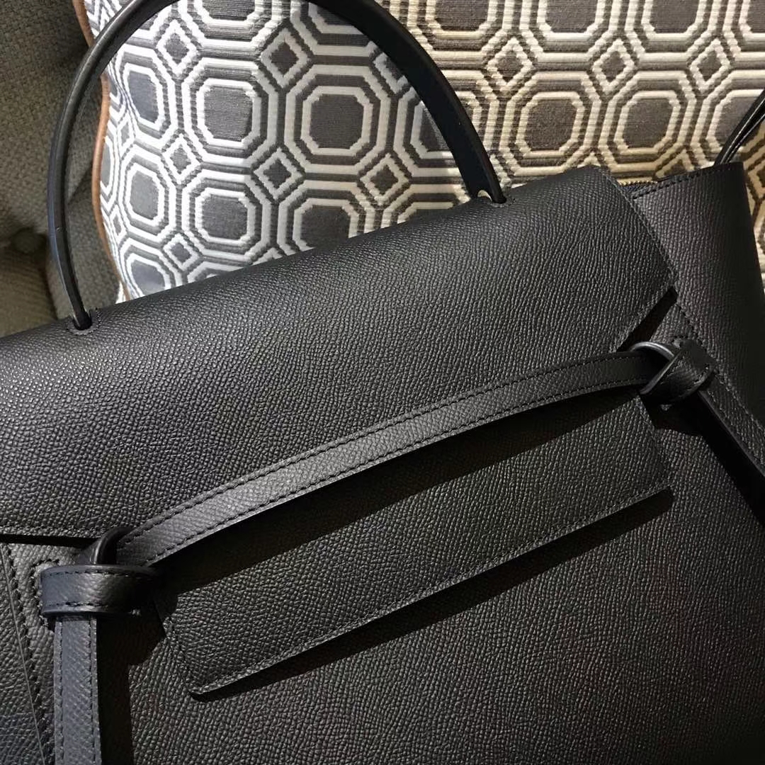 Celine 鲶鱼包 24-27cm 经典黑 现货秒发 掌纹皮 进口原厂皮