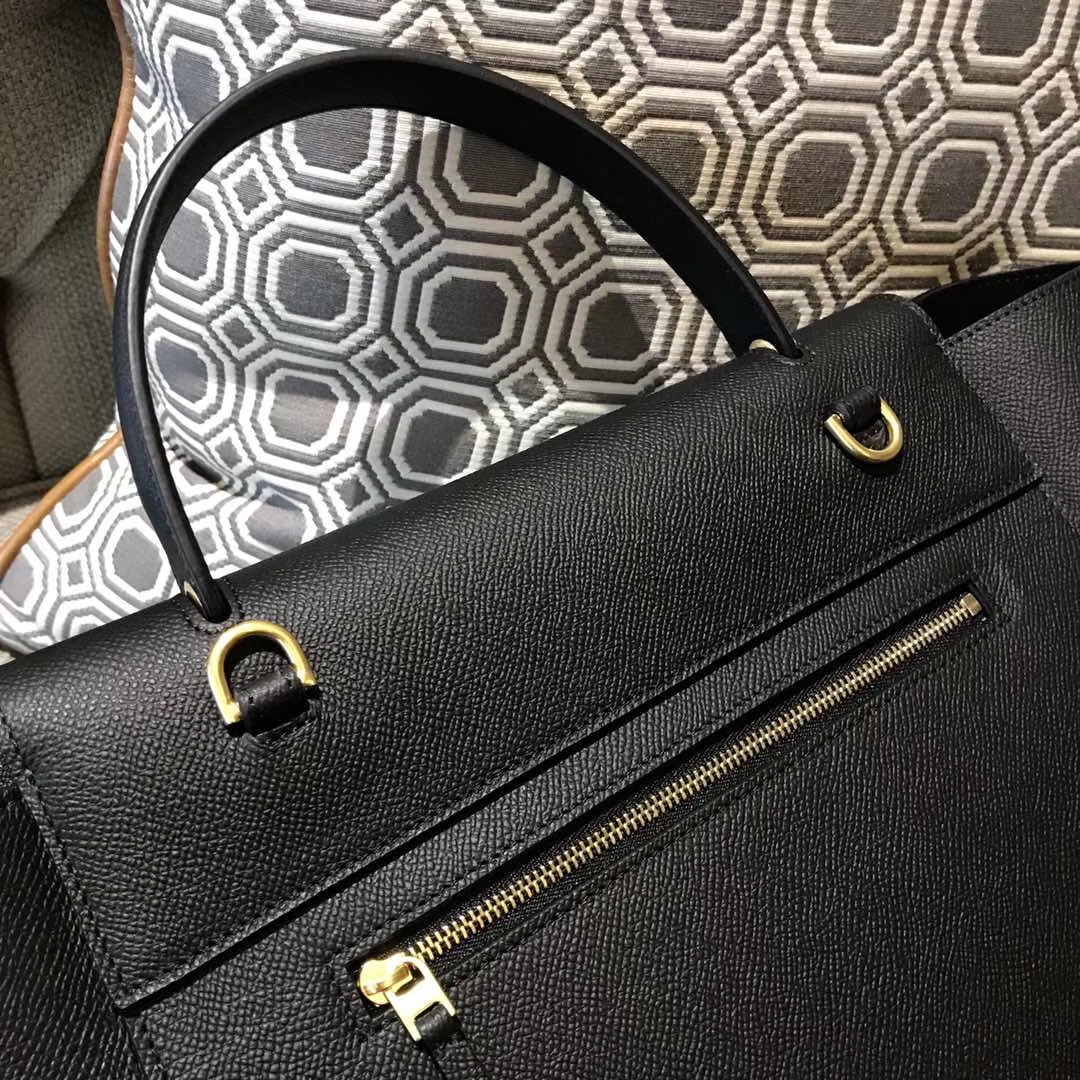 Celine 鲶鱼包 24-27cm 经典黑 现货秒发 掌纹皮 进口原厂皮